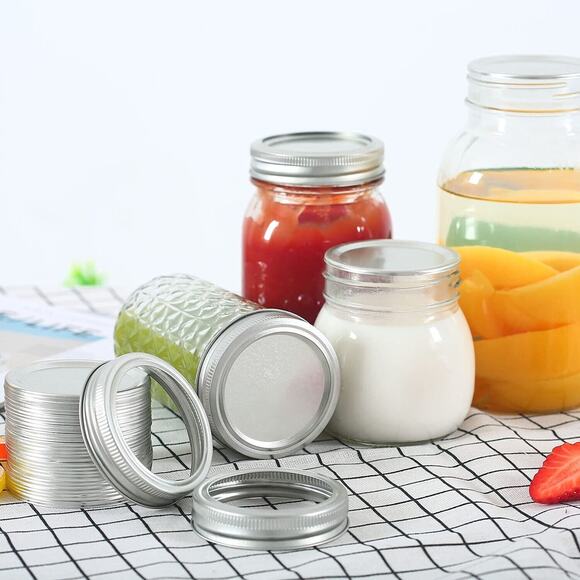 102 Canning Lids,70MM Mason Jar Lids,Seal and leak-proof Split-Type w/5 PCS Ring - Picture 7 of 12